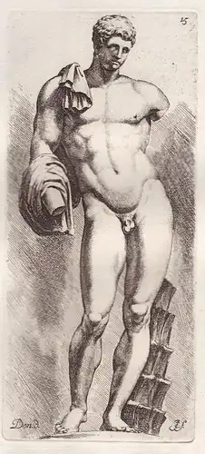 Hermes (Plate 15) - Greek god nude Akt Mythologie mythology Statue statues sculpture antiquity Antike Altertum