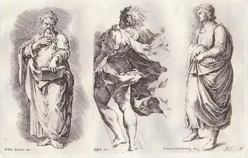 Three standing men - one of them St. Mark (Plate 39) - Mark the Evangelist Markus