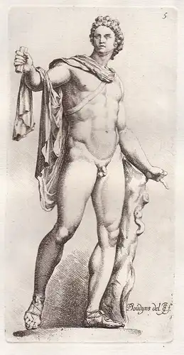 Apollo Belvedere (Plate 5) - nude Akt Mythologie mythology Statue statues sculpture antiquity Antike Altertum