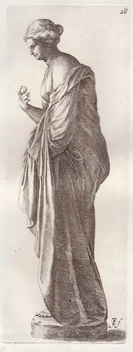 Draped female figure / (Plate 28) - Statue statues sculpture antiquity Antike Altertum