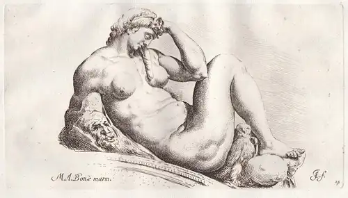 Notte (Plate 25) - Akt female nude woman sculpture statue statues