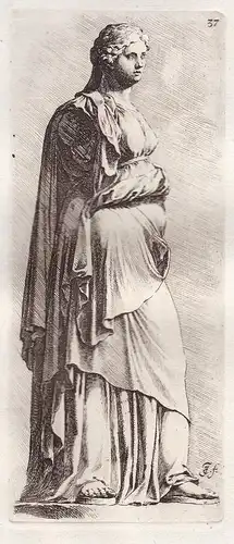 Female statue / (Plate 37) - Statue statues sculpture antiquity Antike Altertum