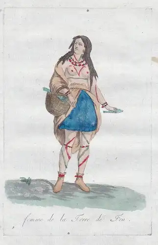 Femme de la Terre de Feu - Tierra del Fuego Feuerland Amerika America costume Tracht