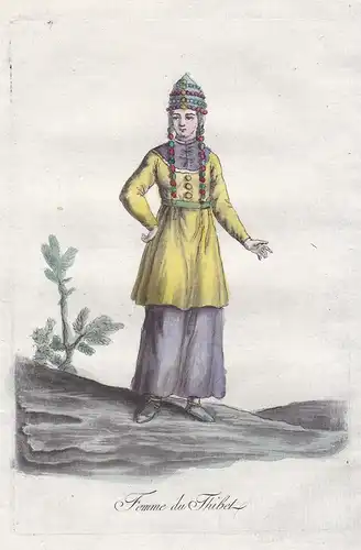 Femme de Thibet - Tibet Tibetan woman Asien Asia costume Tracht