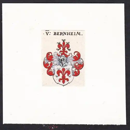 V: Bernheim - Von Bernheim Wappen Adel coat of arms heraldry Heraldik