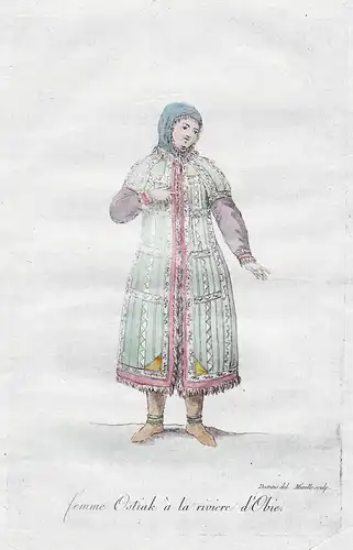 Femme Ostiak a la riviere d'Obie - Ostyak woman Sibirien Siberia Russia Russland costume Tracht