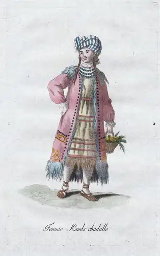 Femme Kamls chadalle - Kamchadal woman Kamchatka Russland Russia Kamtschadalen costume Tracht