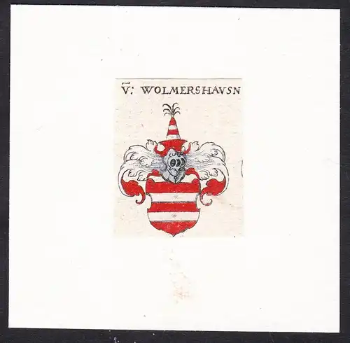V: Wolmershausn - Von Wolmershausn Wolmershausen Wappen Adel coat of arms heraldry Heraldik