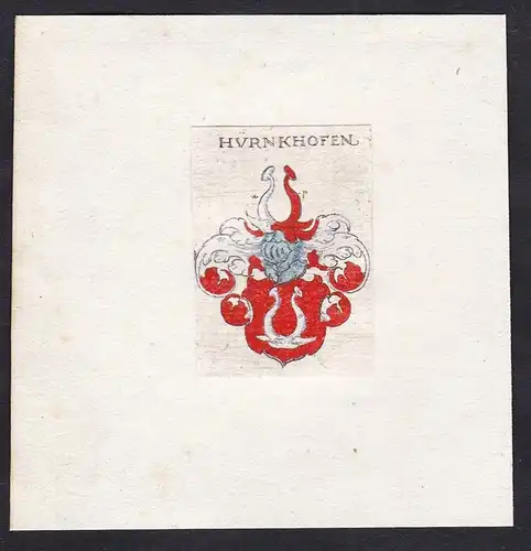 Hürnkhofen - Hürnkhofen Hürnkhoven Hürkhoven Hürkhofen Wappen Adel coat of arms heraldry Heraldik