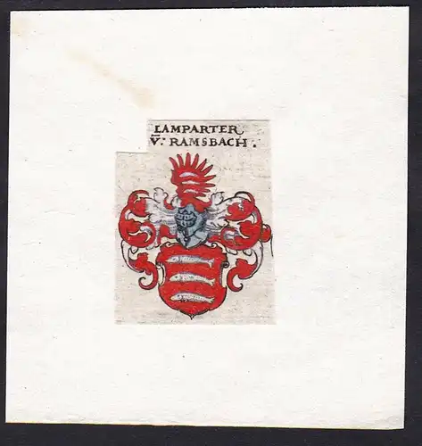 Lamparter v: Ramsbach - Lamparter von Ramsbach Wappen Adel coat of arms heraldry Heraldik