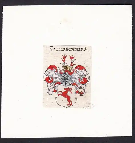 V: Hirschberg - Von Hirschberg Wappen Adel coat of arms heraldry Heraldik