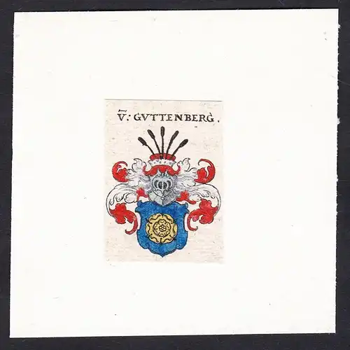 V: Guttenberg - Von Guttenberg Wappen Adel coat of arms heraldry Heraldik