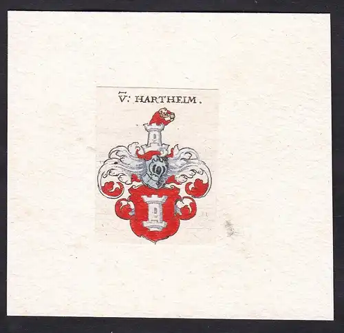 V: Hartheim - Von Hartheim Wappen Adel coat of arms heraldry Heraldik