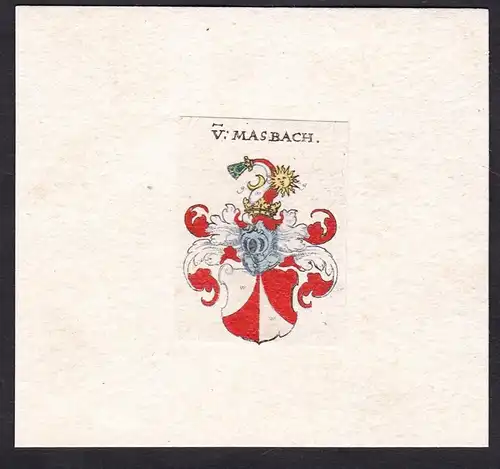 V: Masbach - Von Masbach Wappen Adel coat of arms heraldry Heraldik