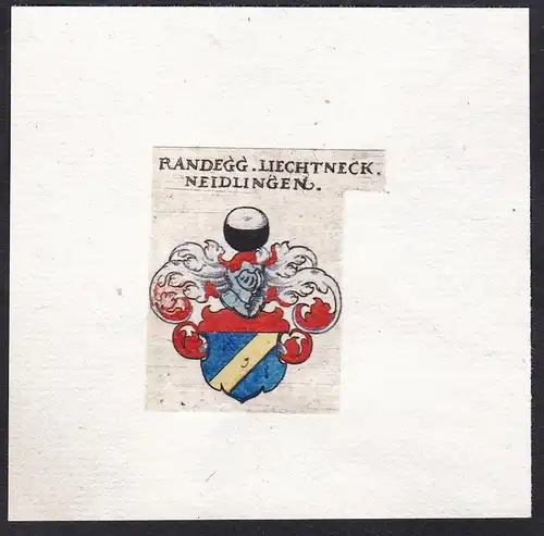 Randegg Liechteneck Neidlingen - Randegg Liechteneck Neidlingen Wappen Adel coat of arms heraldry Heraldik