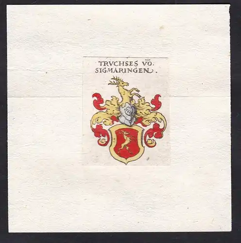 Truchses vo: Sigmaringen - Truchses von Sigmaringen Wappen Adel coat of arms heraldry Heraldik