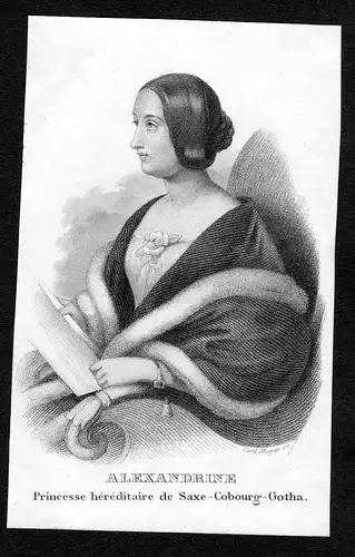 Alexandrine Princesse hereditaire de Saxe-Cobourg-Gotha - Alexandrine von Baden Sachsen Coburg Gotha Portrait