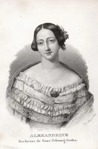 Alexandrine Duchesse de Saxe-Coburg-Gotha - Alexandrine von Baden (1820-1904) Sachsen-Coburg-Gotha Karlsruhe S