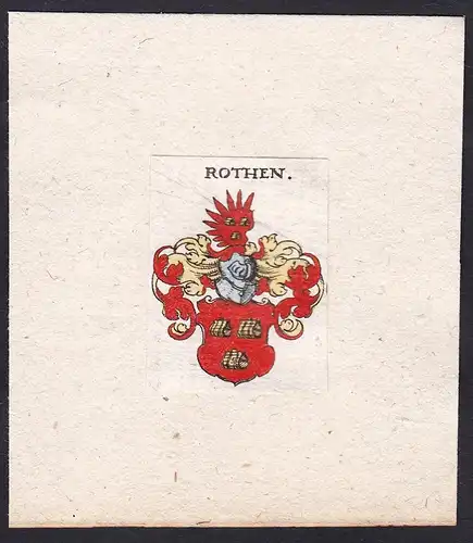 Rothen - Rothen Roten Wappen Adel coat of arms heraldry Heraldik