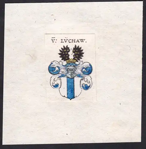 V: Lüchaw - Von Lüchaw Lüchau Wappen Adel coat of arms heraldry Heraldik