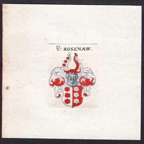 V: Rosenau - Von Rosenau Wappen Adel coat of arms heraldry Heraldik