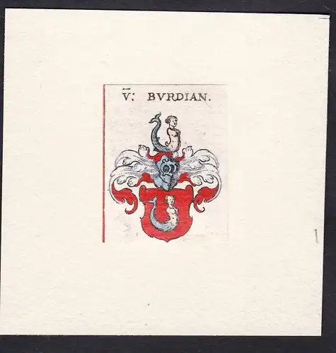 V: Burdian - Von Burdian Wappen Adel coat of arms heraldry Heraldik
