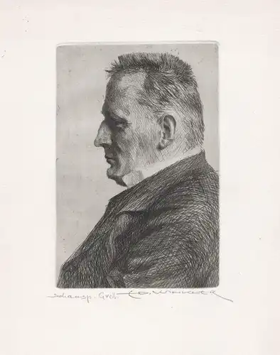 Schausp. Grell / Vater Gondrells. - Adolf Grell (1874-1932) Schauspieler Portrait