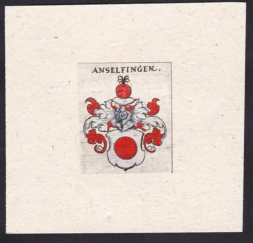 Anselfingen - Anselfingen Wappen Adel coat of arms heraldry Heraldik