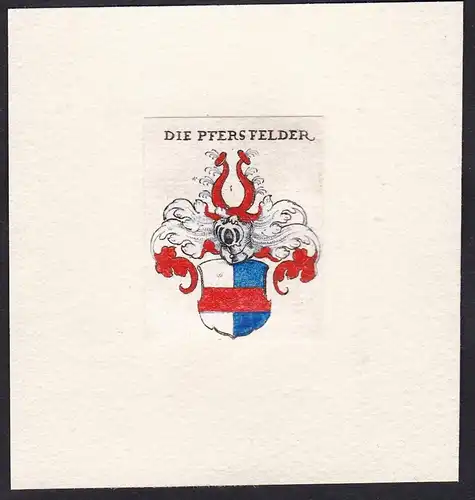 Die Pfersfelder - Die Pfersfelder Wappen Adel coat of arms heraldry Heraldik