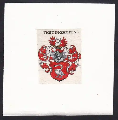 Thetinghofen - Thetinghofen Tetinghofen Wappen Adel coat of arms heraldry Heraldik