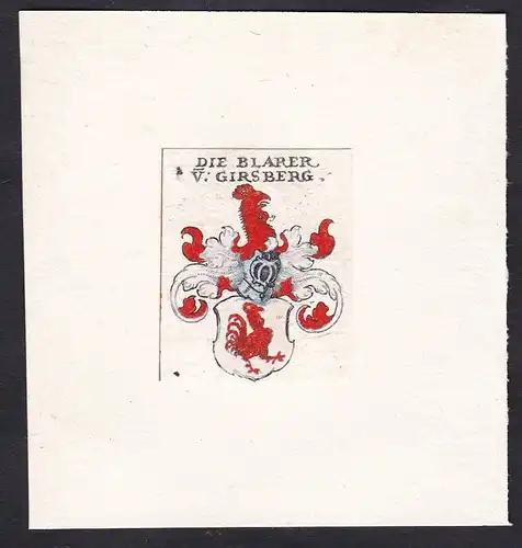 Die Blarer v: Girsberg - Die Blarer von Girsberg Giersberg Wappen Adel coat of arms heraldry Heraldik