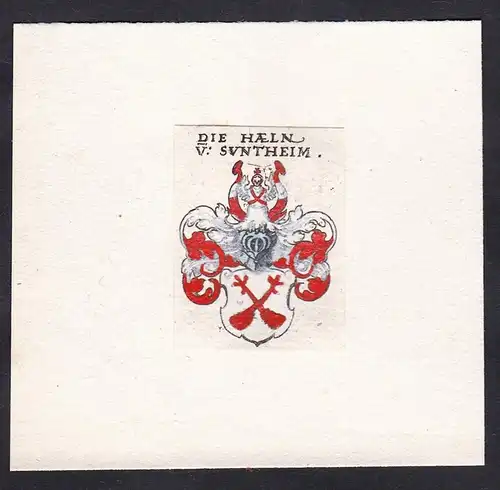 Die Haeln v: Suntheim - Die Haeln von Suntheim Häln Wappen Adel coat of arms heraldry Heraldik
