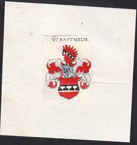 V: Bastheim - Von Bastheim Wappen Adel coat of arms heraldry Heraldik