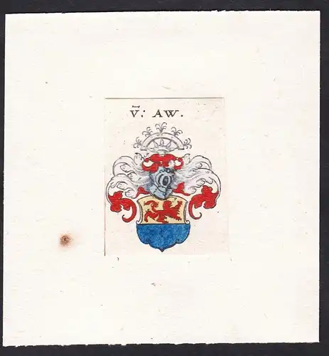 V: Aw - von Aw Wappen Adel coat of arms heraldry Heraldik