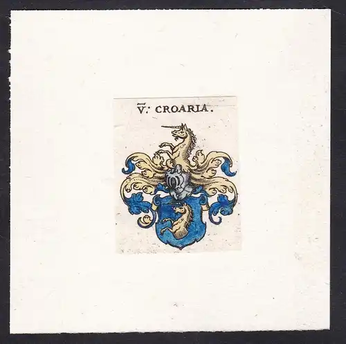 V: Croaria - Von Croaria Wappen Adel coat of arms heraldry Heraldik