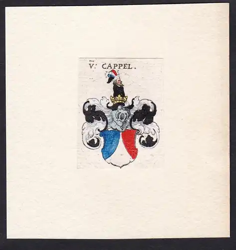 V: Cappel - Von Cappel Capel Kapell Kapel Wappen Adel coat of arms heraldry Heraldik