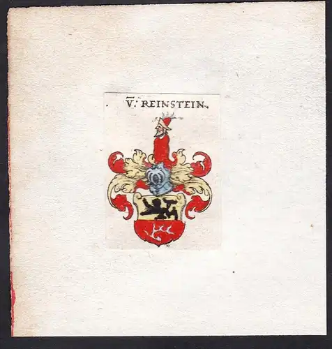 V: Reinstein - Von Reinstein Wappen Adel coat of arms heraldry Heraldik