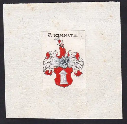 V: Kemnath - Von Kemnath Kemnat Wappen Adel coat of arms heraldry Heraldik