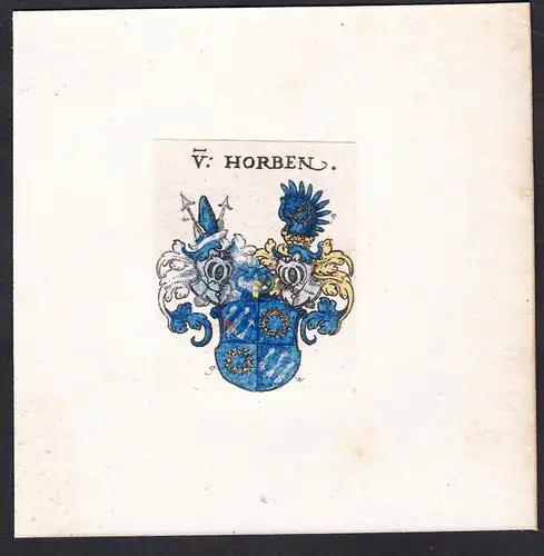 V: Horben - Von Horben Horbe Wappen Adel coat of arms heraldry Heraldik