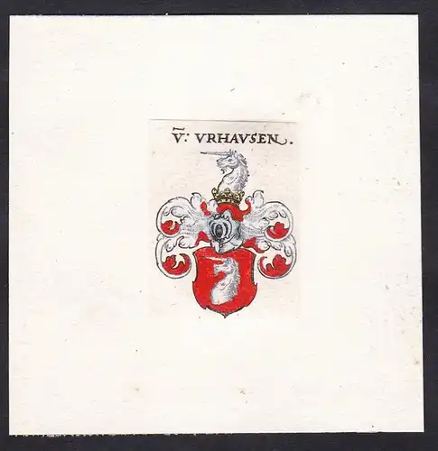 V: Urhausen - Von Urhausen Uhrhausen Urhaus Wappen Adel coat of arms heraldry Heraldik