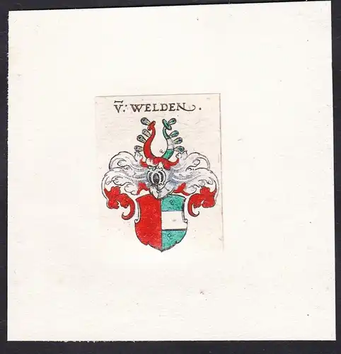 V: Welden - Von Welden Welde Wappen Adel coat of arms heraldry Heraldik