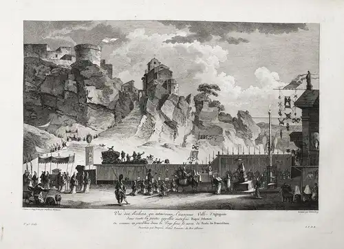 Vue des Rochers qui entouraient l'ancienne Ville d'Agrigente dans toute la partie appellée autrefois Rupes Ath