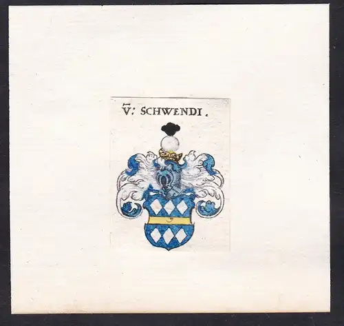 V: Schwendi - Von Schwendi Wappen Adel coat of arms heraldry Heraldik
