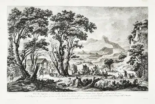 Vue des Appennins et d'une Vallee de la Basilicate, l'ancienne Lucanie, dans laquelle ou appercoit le vours de