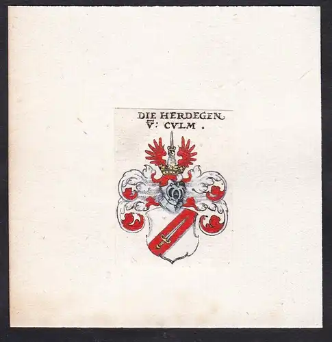 Die Herdegen v: Culm - Die Herdegen von Culm Kulm Wappen Adel coat of arms heraldry Heraldik