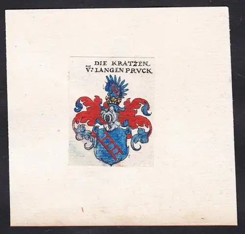 Die Kratzen v: langen Prunck - Die Kratzen von langen Prunck Krazen Prunk Wappen Adel coat of arms heraldry He