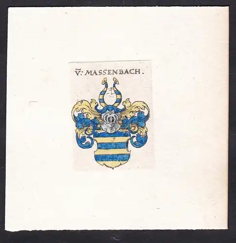 V: Massenbach - Von Massenbach Masenbach Wappen Adel coat of arms heraldry Heraldik