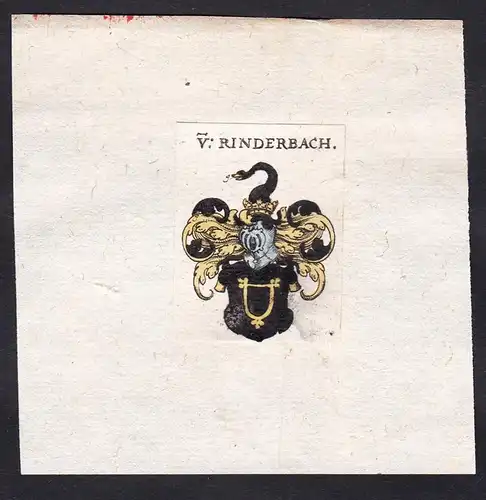 V: Rinderbach - Von Rinderbach Wappen Adel coat of arms heraldry Heraldik