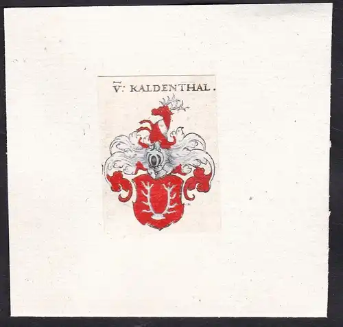 V: Kaldenthal - Von Kaldenthal Kaldental Wappen Adel coat of arms heraldry Heraldik