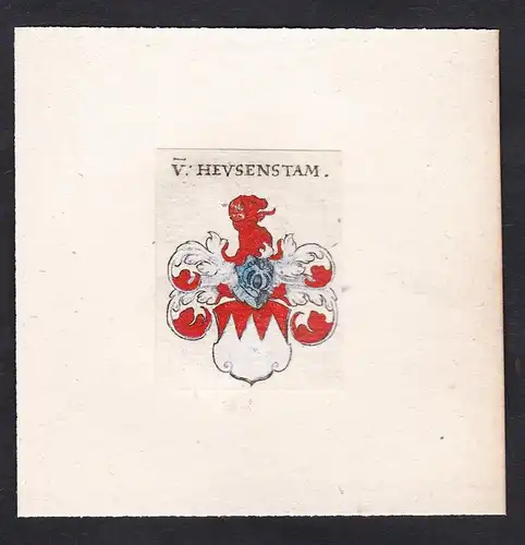 V: Heusenstam - Von Heusenstam Heusenstamm Wappen Adel coat of arms heraldry Heraldik